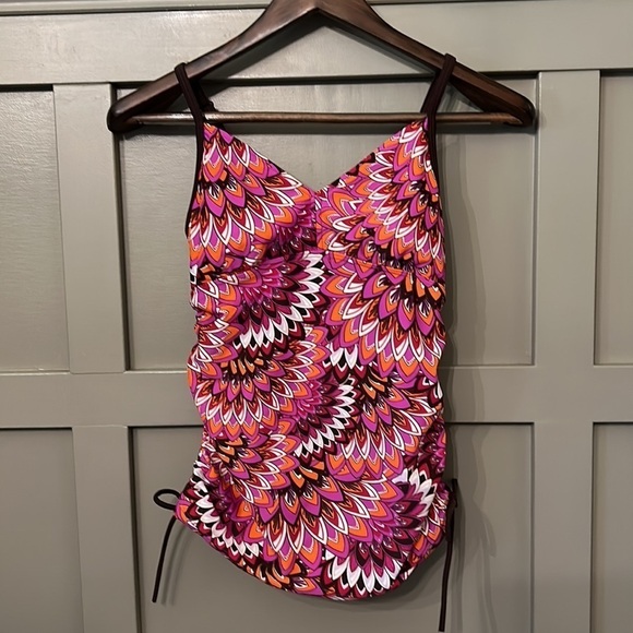 PRANA Tankini Swim Top Convertible Straps Adjustable Sides Size Small - Picture 1 of 6